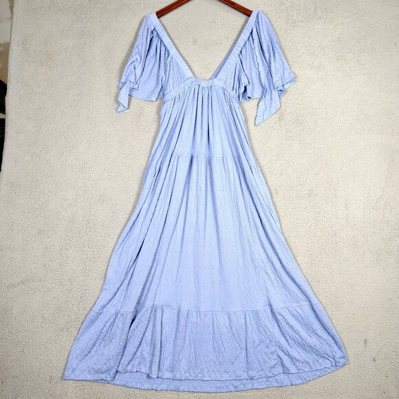 Free People Dresses & Skirts - Free People Beach La La Maxi Dress Women's Medium Lavender Blue Influencer Boho